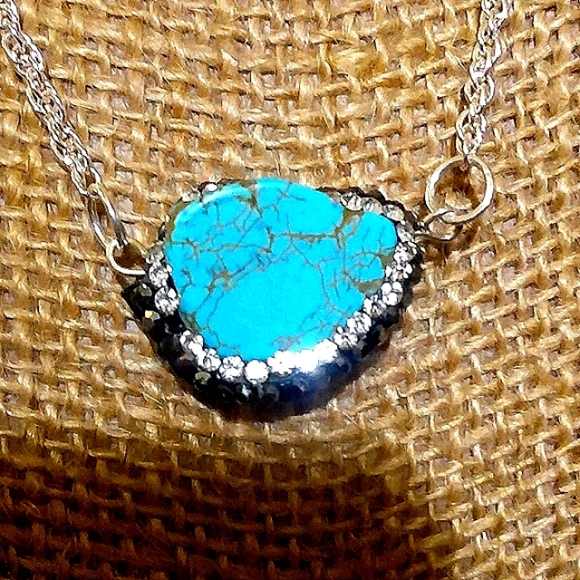SALE Artisan Handmade OOAK 925 Turquoise Station Necklace - Picture 4 of 7